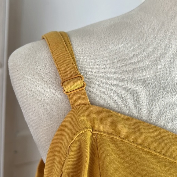 TORRID sz 2 TANK TOP MUSTARD YELLOW SWEETHEART NECKLINE ADJUSTABLE STAPS - Picture 3 of 12
